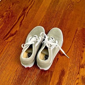 Sage green Vans.